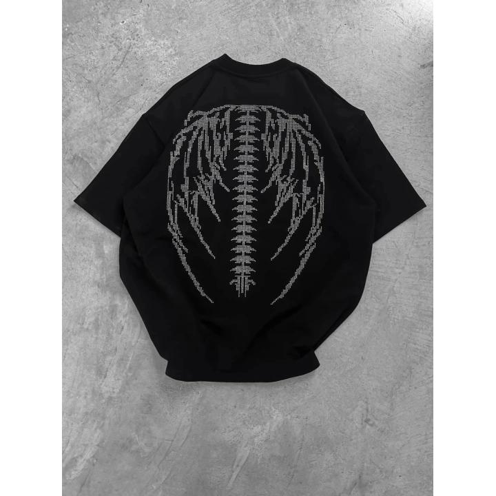 Grafty Unisex Oversize Tshirt Siyah