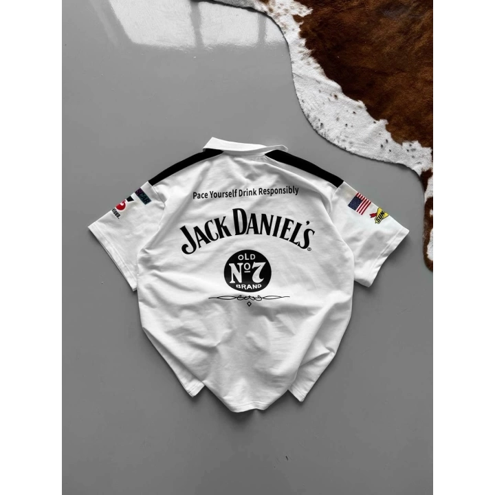 Jack Unisex Oversize Tshirt Beyaz