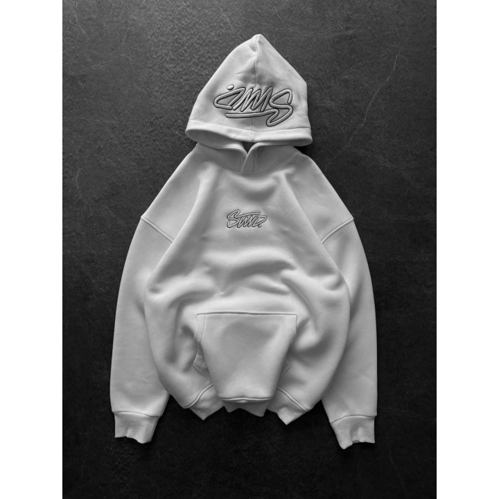 Kapüşon Detaylı SWD Sweatshirt Beyaz