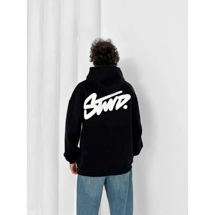 Kapüşonlu SWD Unisex Sweatshirt Siyah
