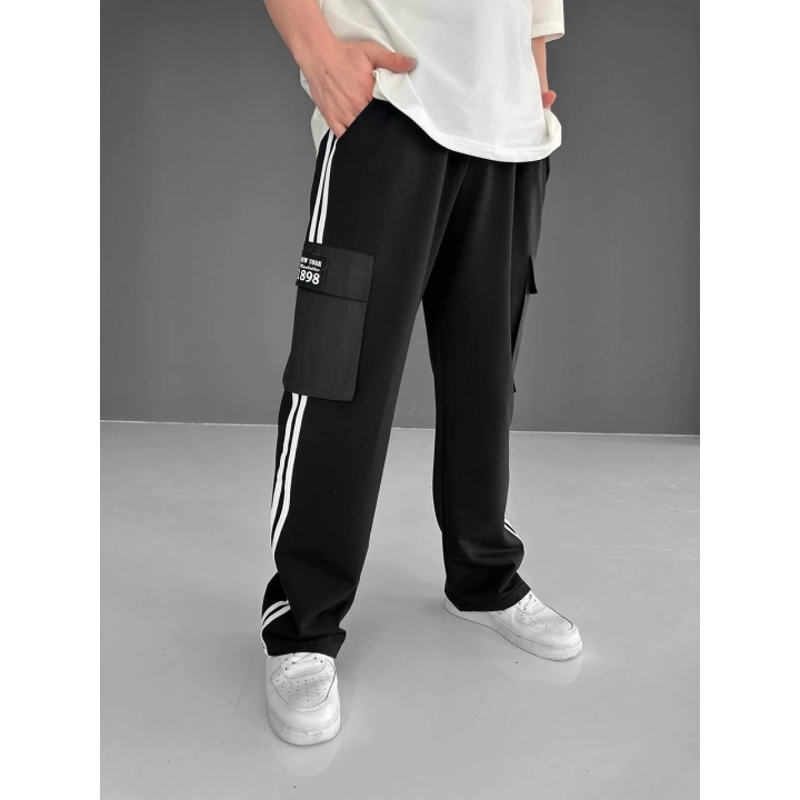 Kargo Cep Unisex Eşofman Siyah