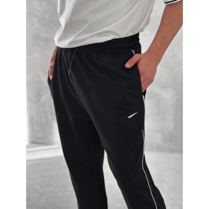 Logolu Basic Unisex Eşofman Siyah