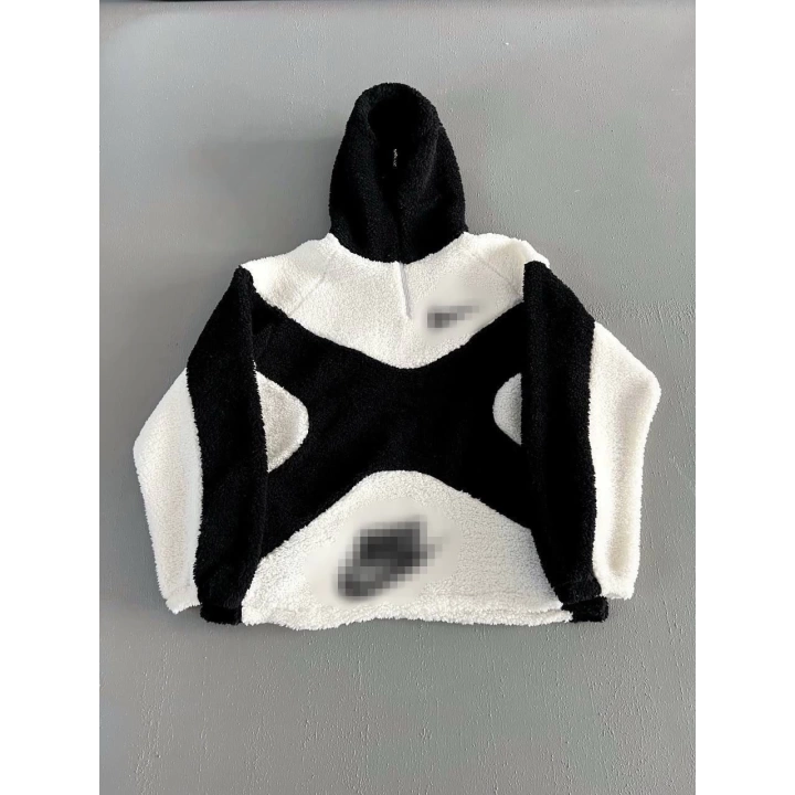 Maskeli Peluş Unisex Sweatshirt Siyah