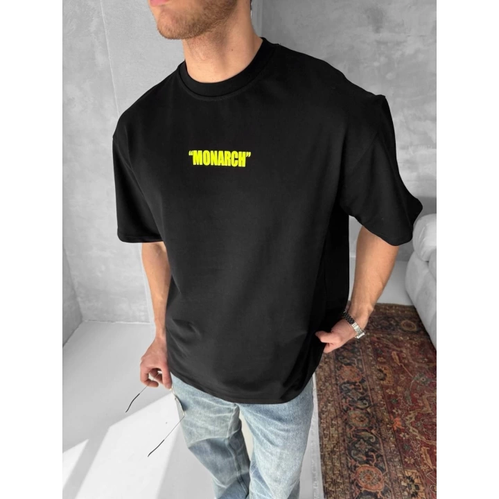 Monarch Unisex Oversize T-Shirt Siyah