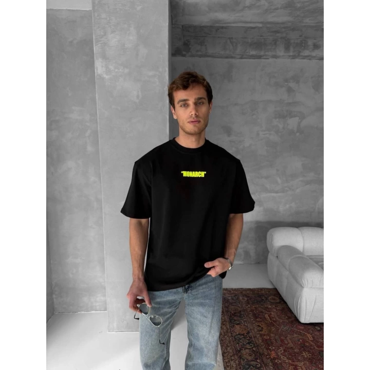 Monarch Unisex Oversize T-Shirt Siyah