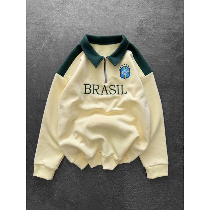Nakış Brasil Oversize Sweatshirt