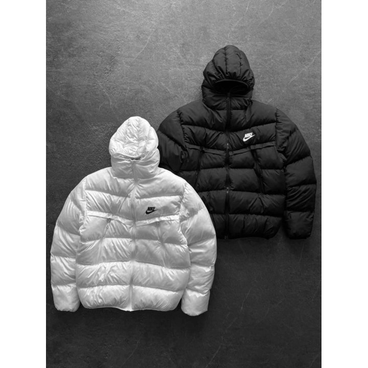 NK İçi Dolgulu Unisex Şişme Mont Beyaz