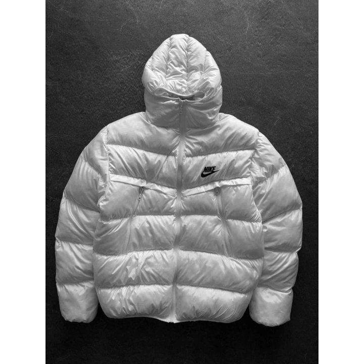 NK İçi Dolgulu Unisex Şişme Mont Beyaz