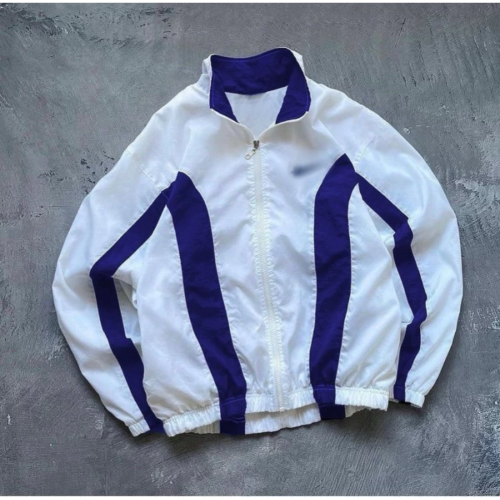 NK Parçalı Unisex Paraşüt Ceket Beyaz