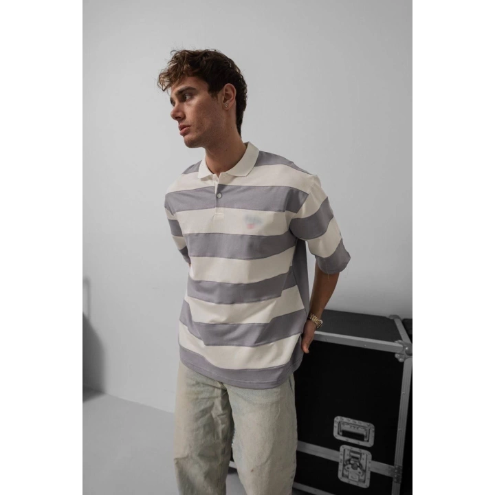 Nk Polo Yaka Unisex Tshirt Gri