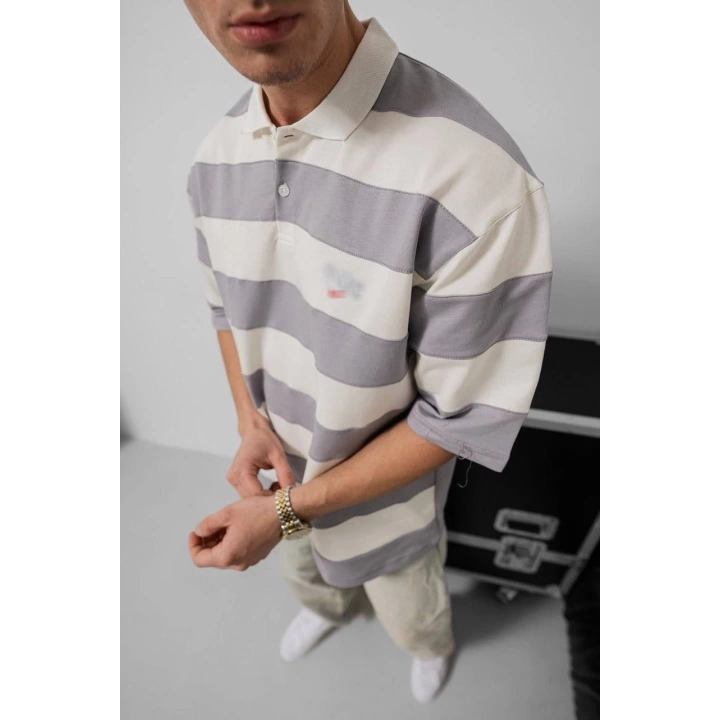 Nk Polo Yaka Unisex Tshirt Gri