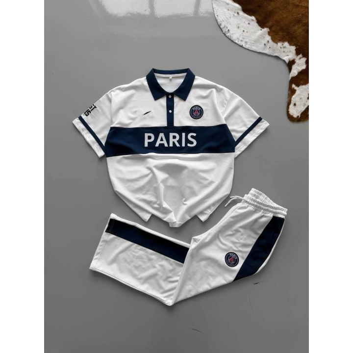 Paris Oversize Unisex Eşofman Takımı Beyaz