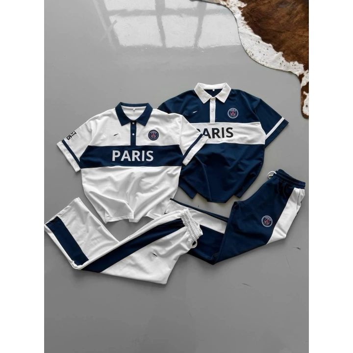 Paris Oversize Unisex Eşofman Takımı Beyaz