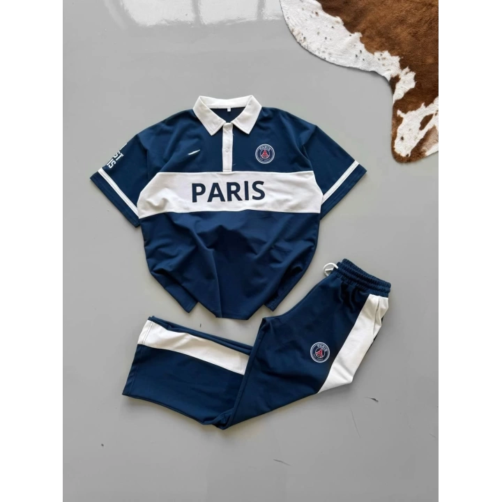 Paris Oversize Unisex Eşofman Takımı Lacivert