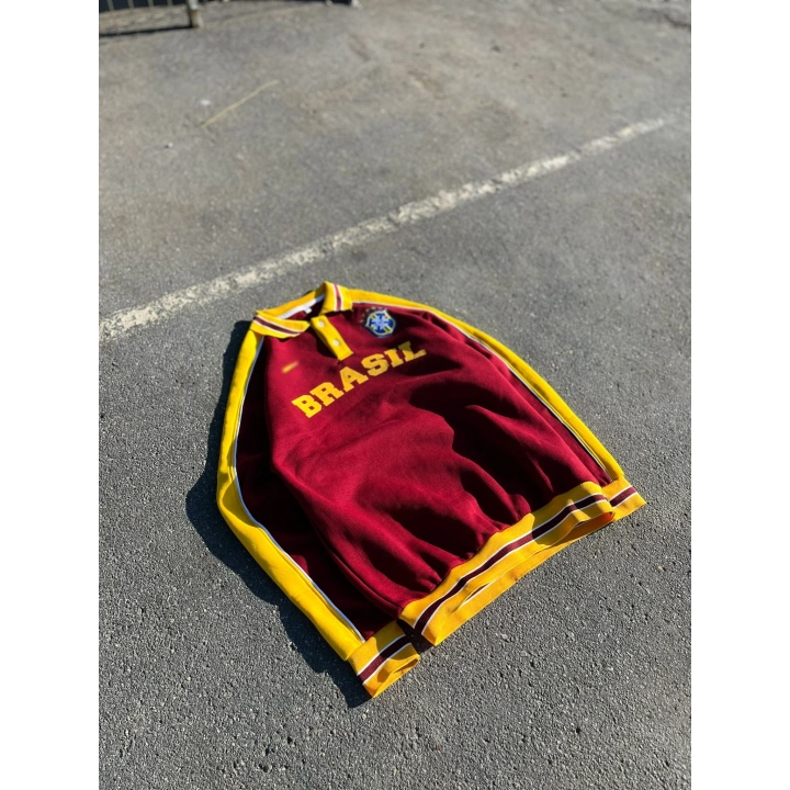 Polo Yaka Brasil Unisex Sweatshirt Bordo