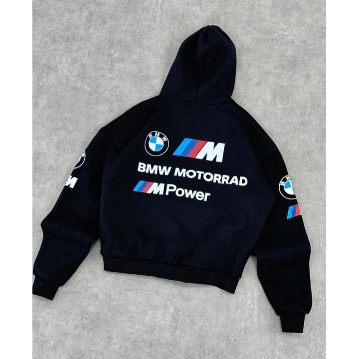 Power Şardonlu Unisex Sweatshirt Siyah