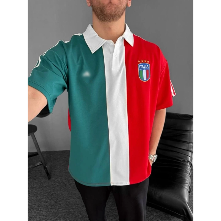 Renkli ITL Polo Yaka Tshirt