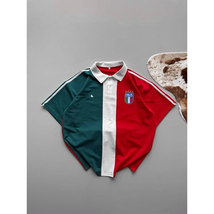 Renkli ITL Polo Yaka Tshirt