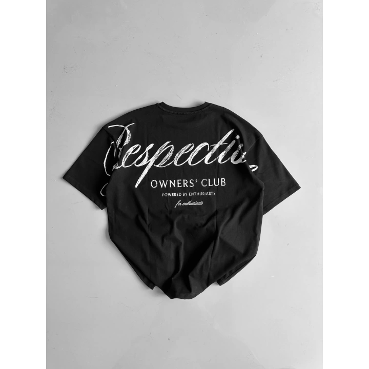 Respect Unisex Oversize Tshirt Siyah