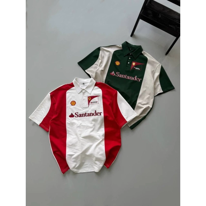 Santander Polo Yaka Unisex Tshirt Yeşil