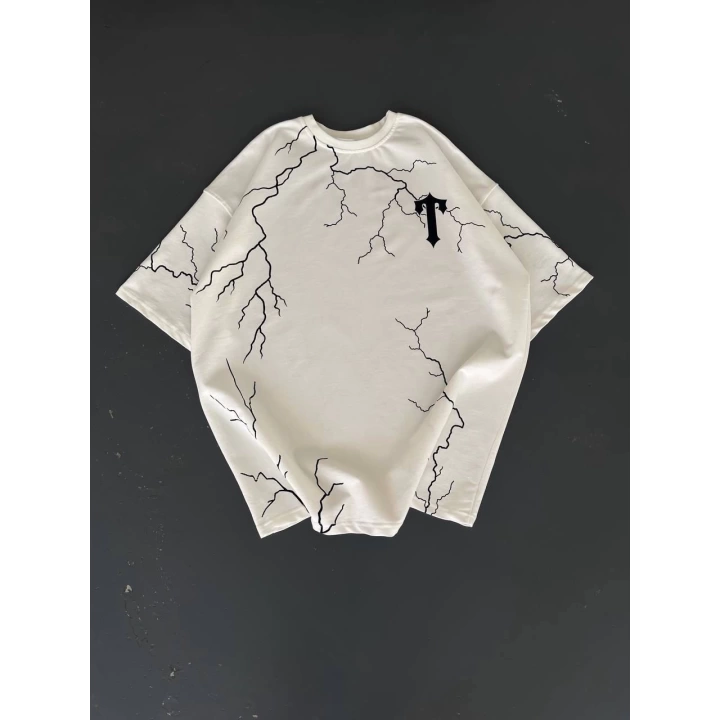 Şimşek Trapstar Unisex Tshirt Beyaz