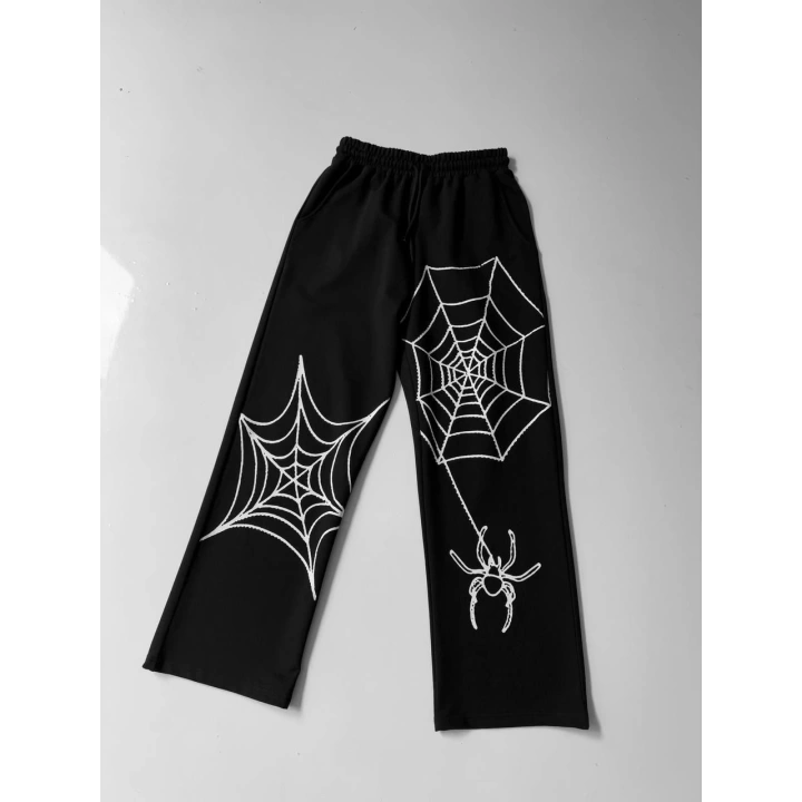 Spider Baskı Unisex Baggy Eşofman