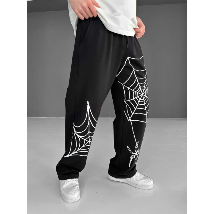 Spider Baskı Unisex Baggy Eşofman