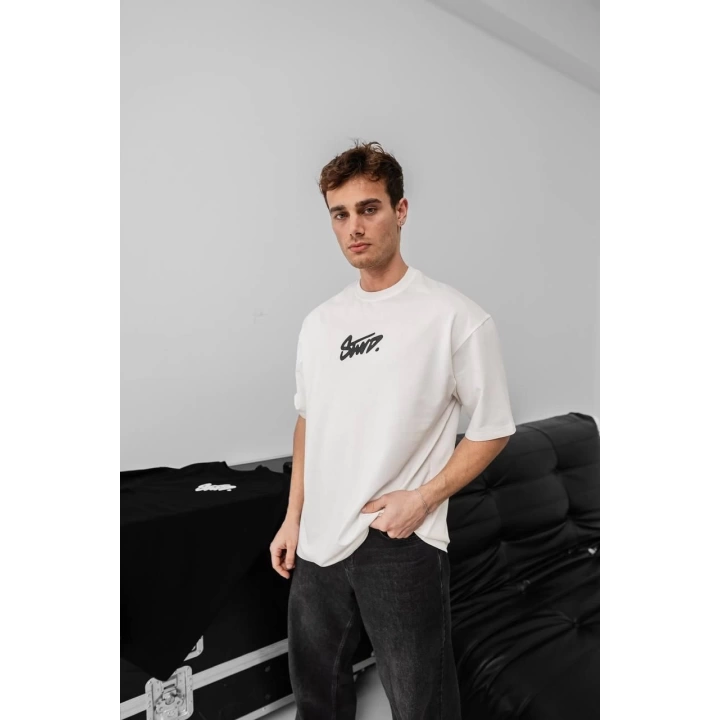 SWD Unisex Oversize Tshirt Beyaz
