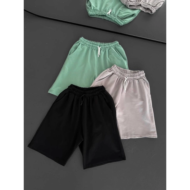 Unisex Basic Şort Yeşil