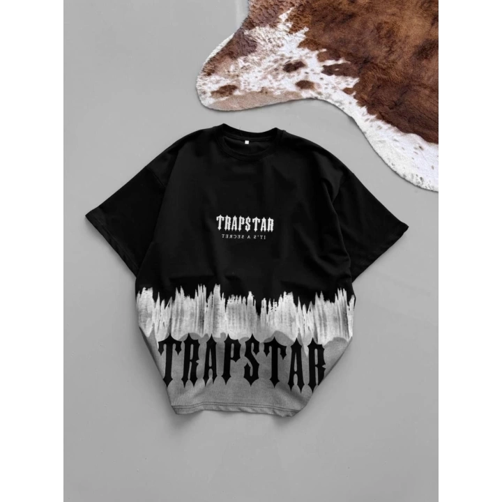 WILD TRAP Unisex Oversize Tshirt Siyah