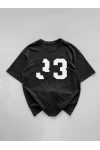 33 Baskı Oversize Unisex T-Shirt Siyah
