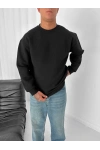 Basic Oversize Unisex Sweatshirt Siyah