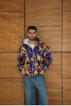 Baskılı Taraftar Maskeli Unisex Hırka Lacivert