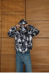Baskılı Taraftar Maskeli Unisex Hırka Siyah