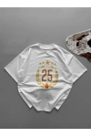 Bisiklet Yaka Basic Taraftar Tshirt Beyaz