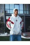 BM Kapüşonlu Şardonlu Unisex Sweatshirt Beyaz