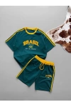 Brasil Oversize Unisex Şortlu Takım Yeşil