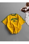 BRASIL Oversize Unisex Tshirt Sarı
