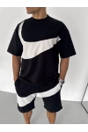 Capi Oversize Unisex Şortlu Takım Siyah