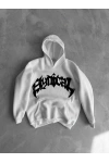 Grafitili Unisex Sweatshirt Beyaz