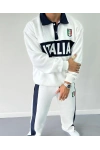 İTL Şardonlu Unisex Eşofman Takım Beyaz