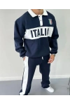 İTL Şardonlu Unisex Eşofman Takım Lacivert