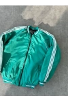 Nakışlı Oversize Unisex Bomber Ceket Yeşil