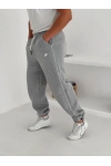 Nakışlı Şardonlu Unisex Baggy Eşofman Gri