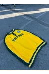 Polo Yaka Brasil Unisex Sweatshirt Sarı