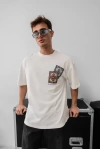 Sırt Baskı Oversize Tshirt Beyaz