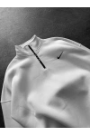 Yaka Detay Sweatshirt Beyaz