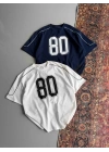 80 Unisex Oversize Tshirt Beyaz