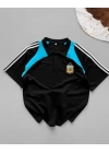 AFA Polo Yaka Oversize Tshirt Siyah
