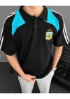 AFA Polo Yaka Oversize Tshirt Siyah